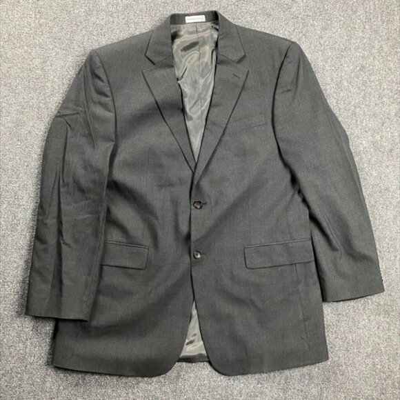 Geoffrey Beene Blazer Adults‎ 44L Gray Suit Jacket 100% Wool Mens - Picture 1 of 10